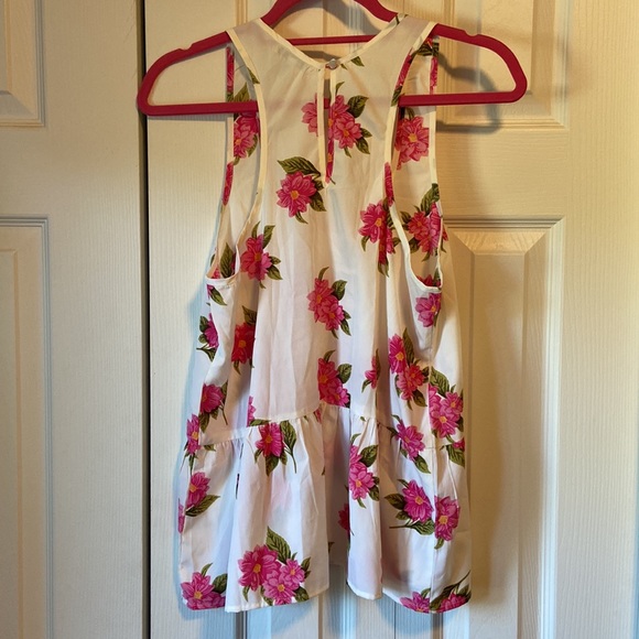 Floral peplum tank top - Picture 2 of 2
